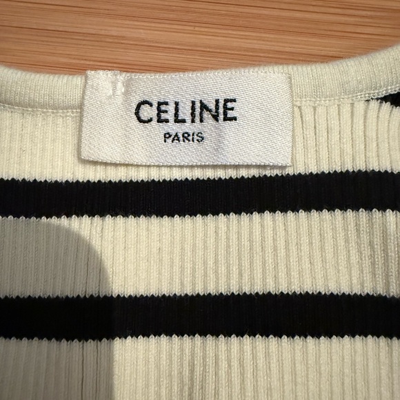 CELINE Striped Bra Top size XS - Picture 3 of 3